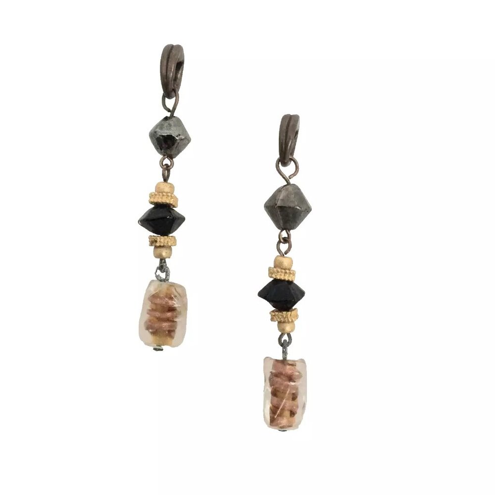 Chico's Dangle Drop Beaded Post Earrings